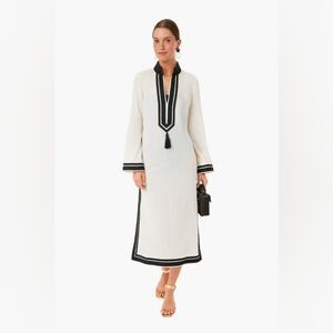 Tory Burch Cream and Black Tunic Dress